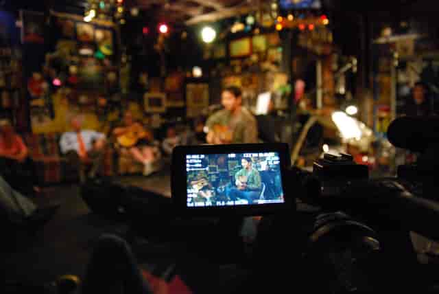 Cozy Kulak's Woodshed venue with warm lighting for intimate live music events.
