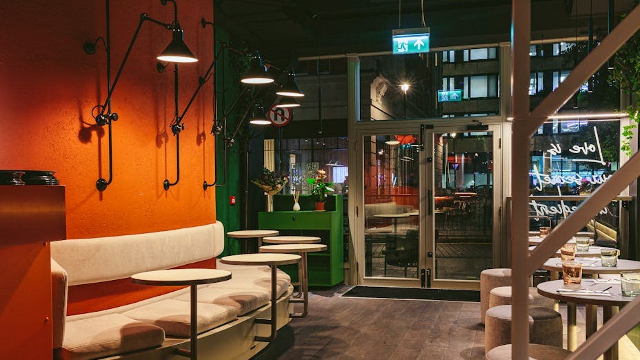 Private room at Bennie Restaurant & Bar, perfect for casual meetings and social events.