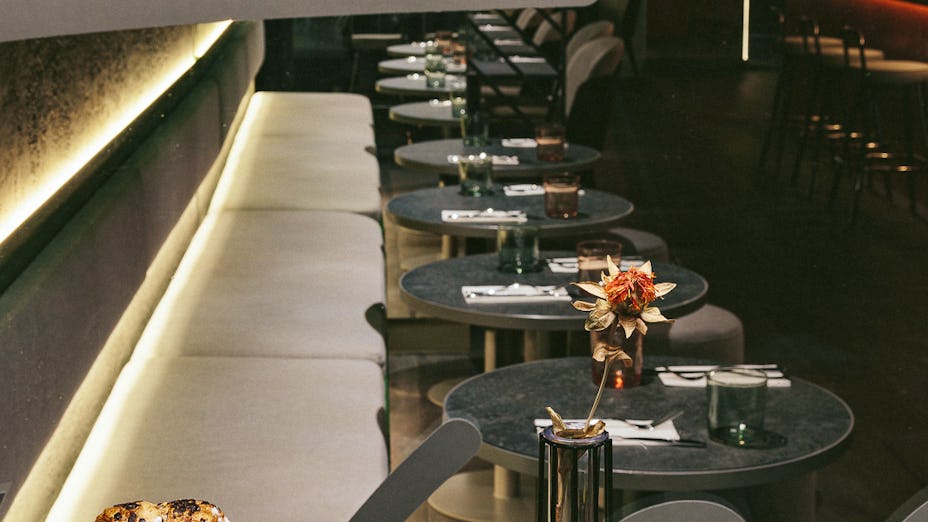 Private room at Bennie Restaurant & Bar, modern event space for intimate gatherings. - Banner