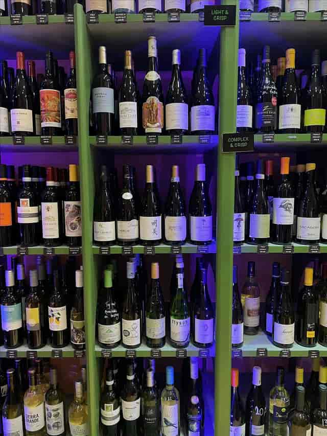 PEYRAUTINS PINOT NOIR display for networking receptions and dinner events.