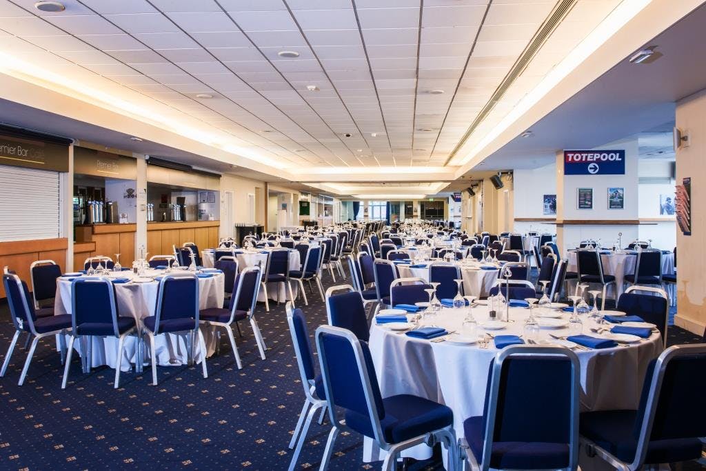 Premier Suite at Kempton Park Racecourse, elegant event space for corporate gatherings.