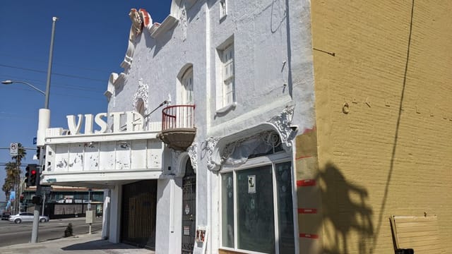 Vintage Los Feliz Theater facade, ideal for creative events and film screenings.