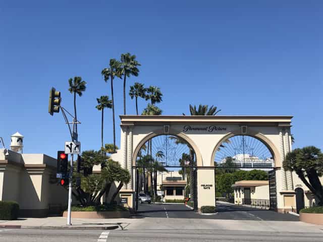 Elegant archway at Paramount Pictures, perfect for upscale events and gatherings.