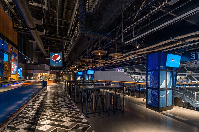 Top floor event space in Chase Center, modern design for corporate gatherings and networking.