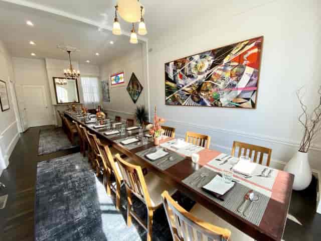 Elegant dining space in Naked Kitchen, ideal for intimate gatherings and corporate meetings.