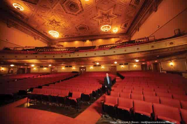 Sydney Goldstein Theater with elegant architecture, ideal for events and performances.