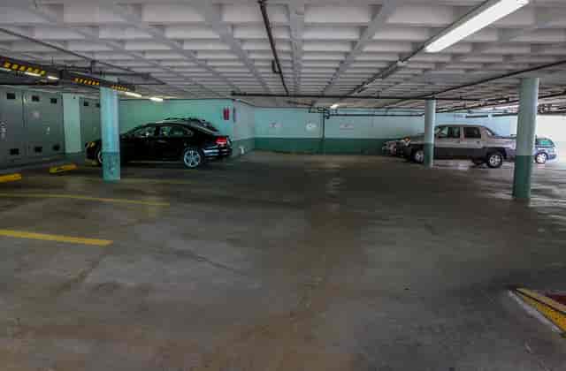 Spacious parking garage at Seal Rock Inn for convenient event access and guest experience.