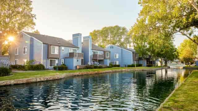 Sail Room at Foster City Community Center: serene waterfront venue for outdoor events.