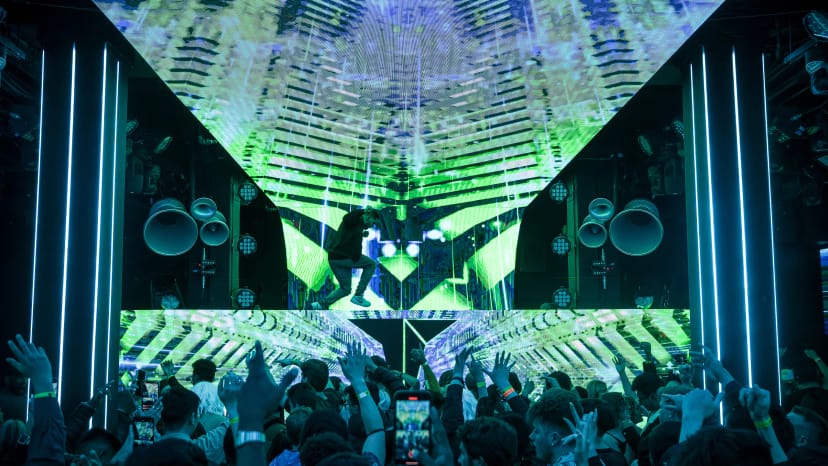 Temple San Francisco event venue with vibrant lighting, ideal for concerts and corporate events.