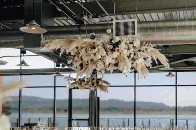 Elegant floral installation at Elan Event Venue, perfect for weddings and upscale gatherings.