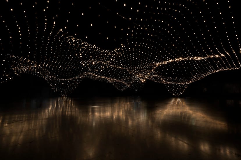 Twinkling lights create an enchanting atmosphere for elegant weddings and galas.