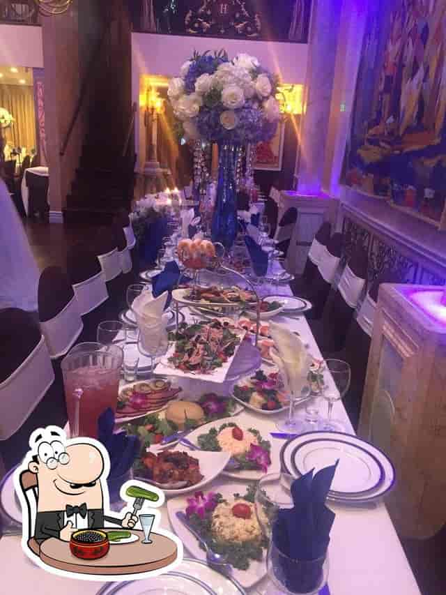 Elegant dining table at Hermitage Banquet Hall for formal events and celebrations.