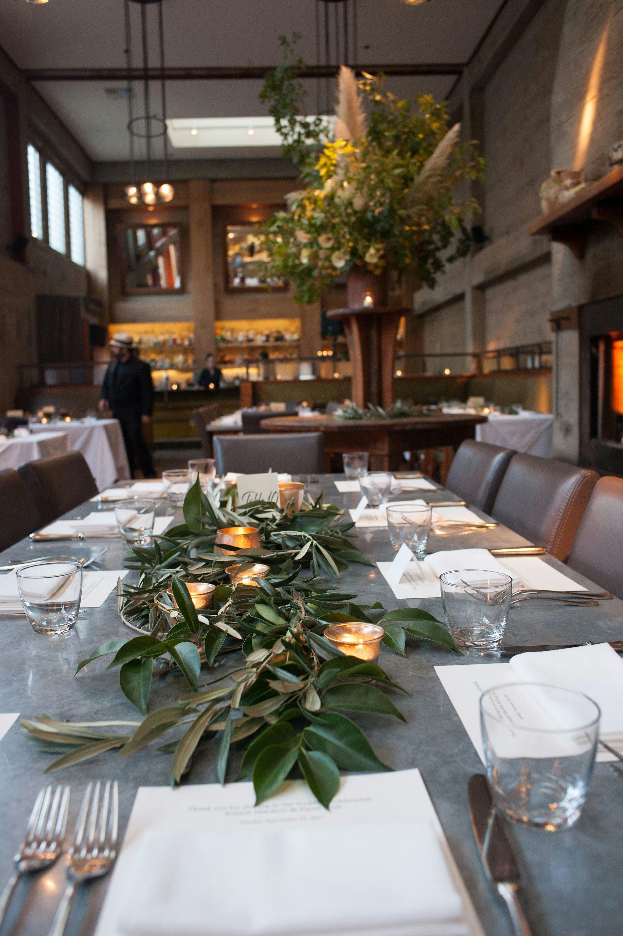 Elegant dining table at Amate Terrace, ideal for intimate events and corporate dinners.