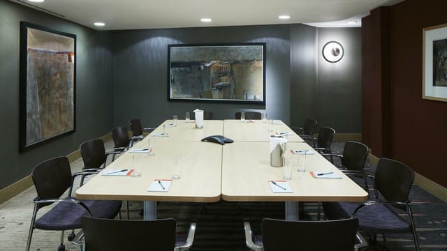 Stanford Conference Room at Embarcadero Center, spacious table for meetings and presentations.