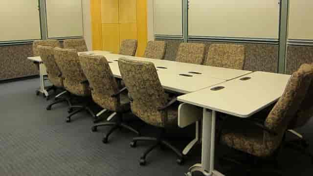 "AMA Conference Center meeting room with ergonomic chairs for corporate workshops"