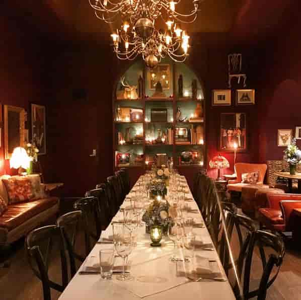 Intimate dining setup at Marianne's Salon, perfect for private events and exclusive dinners.