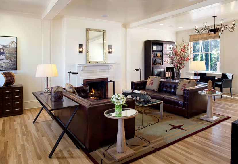 Stylish living space at Lodge at the Presidio for meetings and networking events.