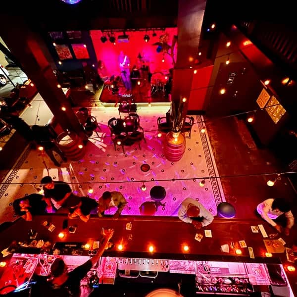 Upstairs Mezzanine at The Royale: vibrant event space for networking and social gatherings.