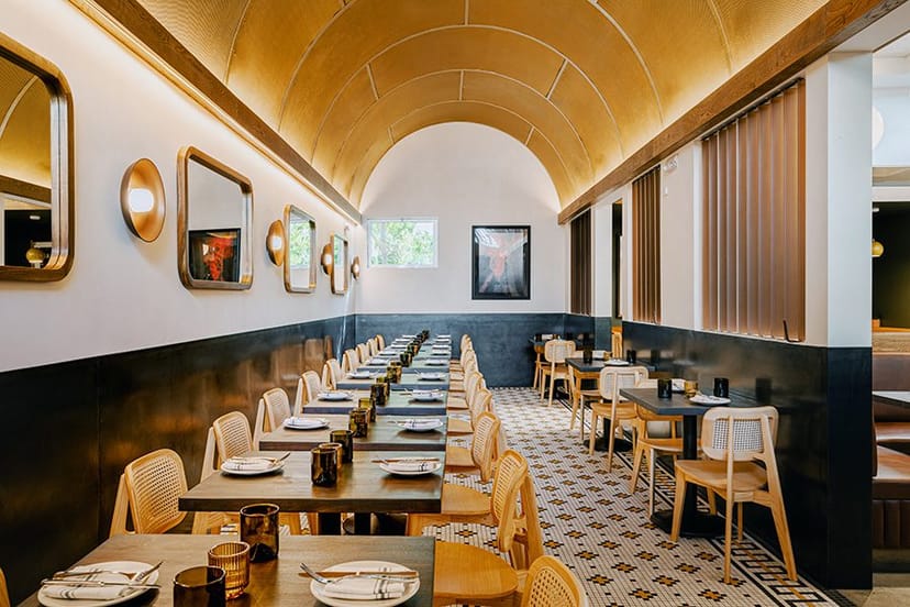Stylish Delfina Restaurant interior, perfect for intimate gatherings and corporate events.