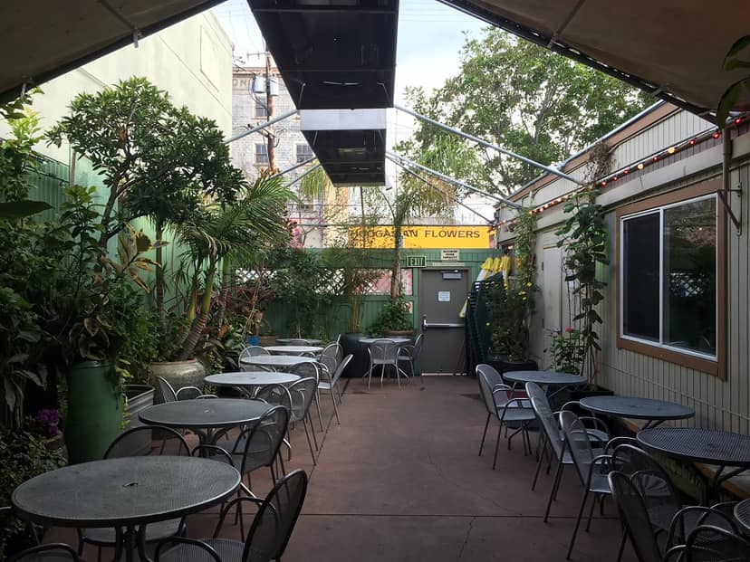 Heated patio at Mars Bar & Restaurant, perfect for cozy gatherings and outdoor events.