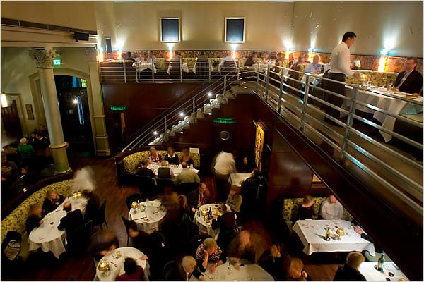 Vibrant dining room at BIX San Francisco, ideal for corporate dinners and social events.