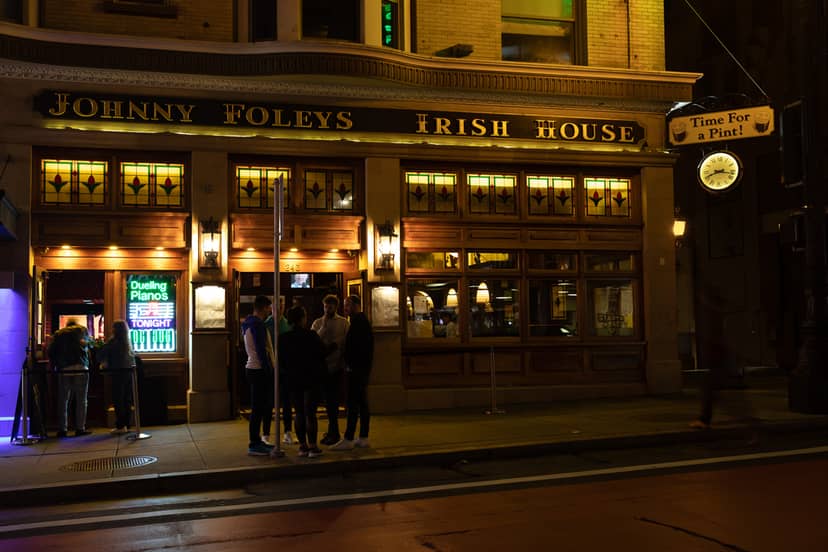 Private dining room at Johnny Foley's, ideal for casual networking events and gatherings.