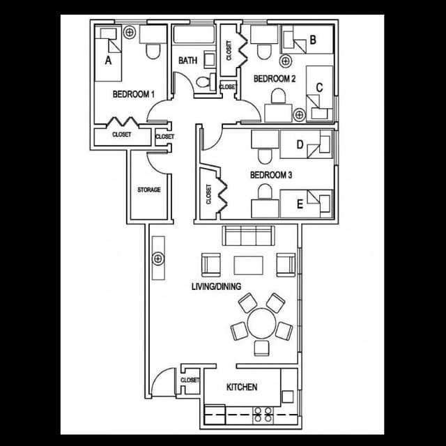 University Park North Community Desk floor plan for team-building retreats and workshops.