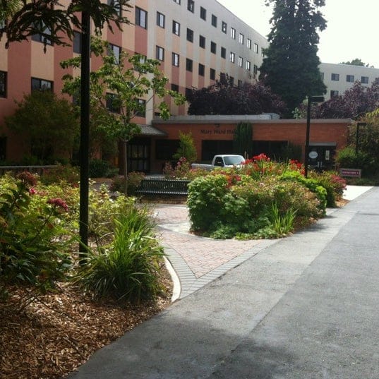 Mary Park Hall outdoor space at San Francisco State University, ideal for events and networking.