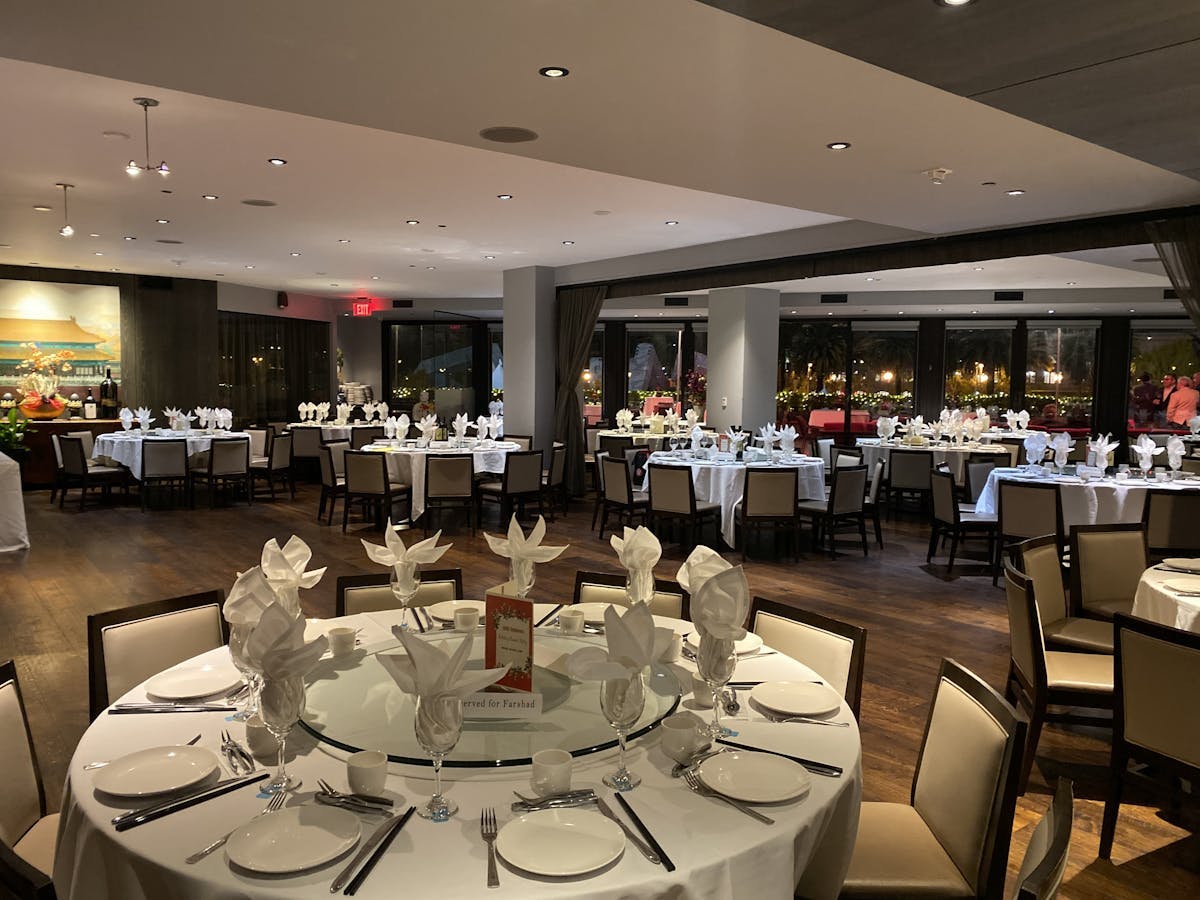 Elegant banquet hall at Harborview Restaurant, perfect for corporate events and private gatherings.