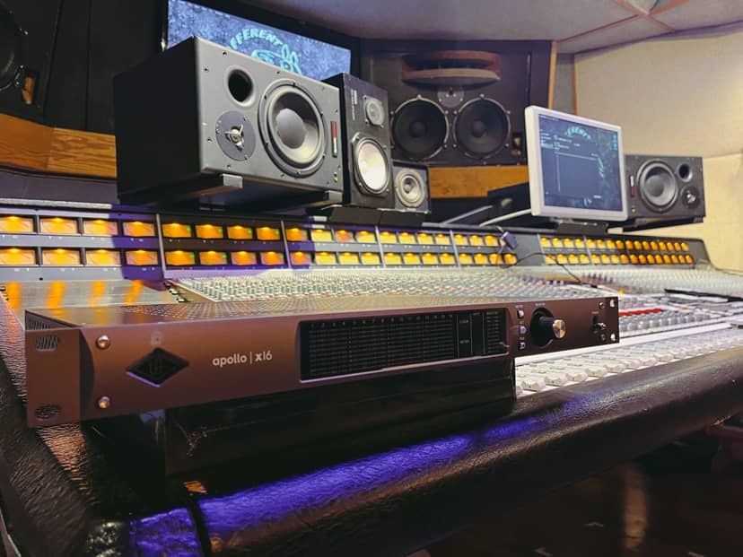 Professional audio mixing console in Voice Over studio for live events and presentations.