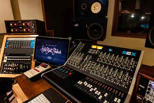 Hyde Street Studios audio mixing console for high-quality sound at events and performances.