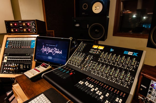 Hyde Street Studios audio mixing console for high-quality sound at events and performances.