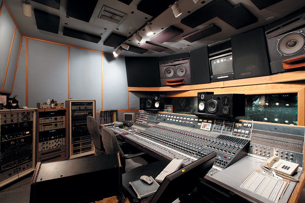Control Room at Hyde Street Studios with mixing equipment for audio production events.