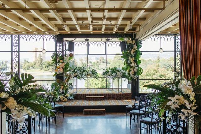Elegant wedding venue with floral decor in Lake Merritt Dance Hall 3.