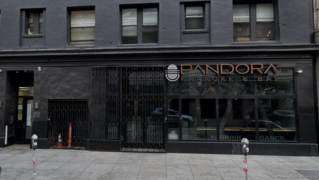 Pandora Karaoke venue with modern facade, ideal for events and nightlife gatherings.