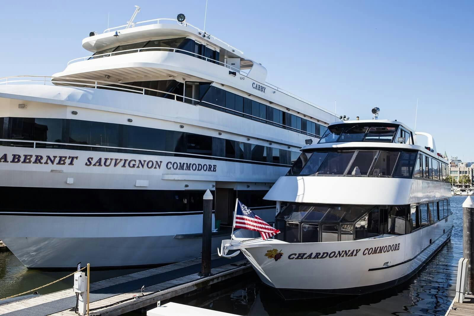 Elegant event yachts at marina, perfect for upscale meetings and private celebrations.