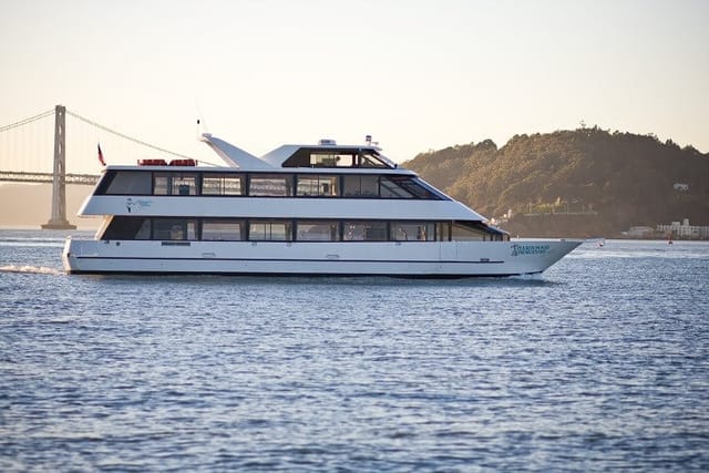 Sleek event yacht with panoramic views for upscale meetings and corporate retreats.