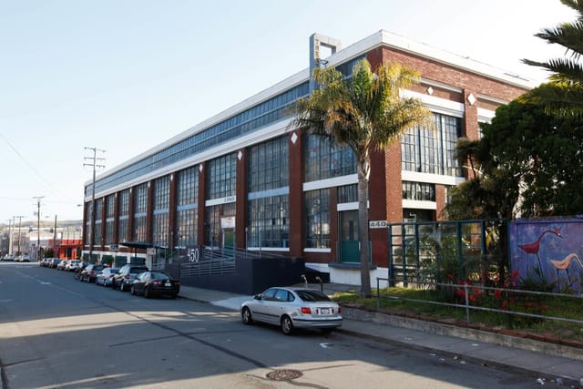 Black Box Theater at Z Space: spacious industrial venue with large windows for events.