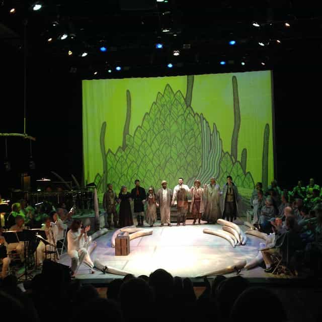 Vibrant theatrical performance on Z Space's Steindler Stage with engaged audience.