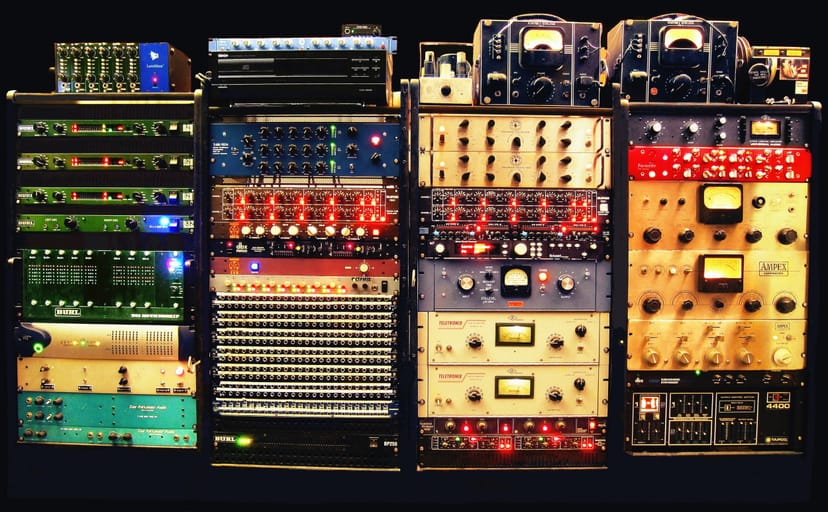 Recording studio with advanced audio equipment for high-quality event sound management.