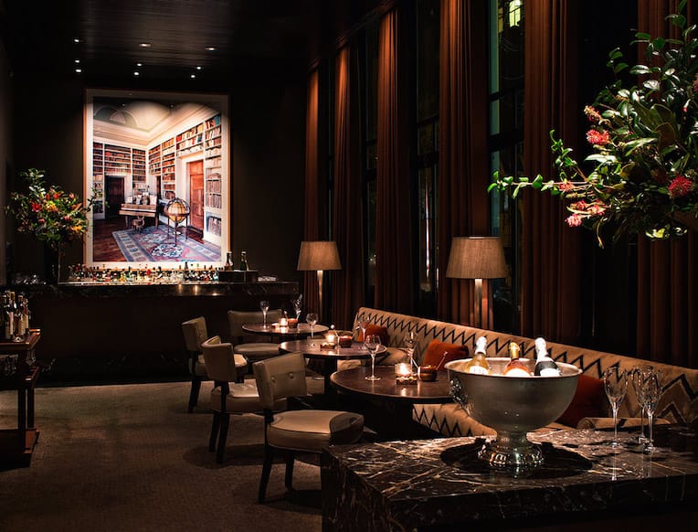 Sophisticated bar at Quince Restaurant, perfect for upscale events and gatherings.