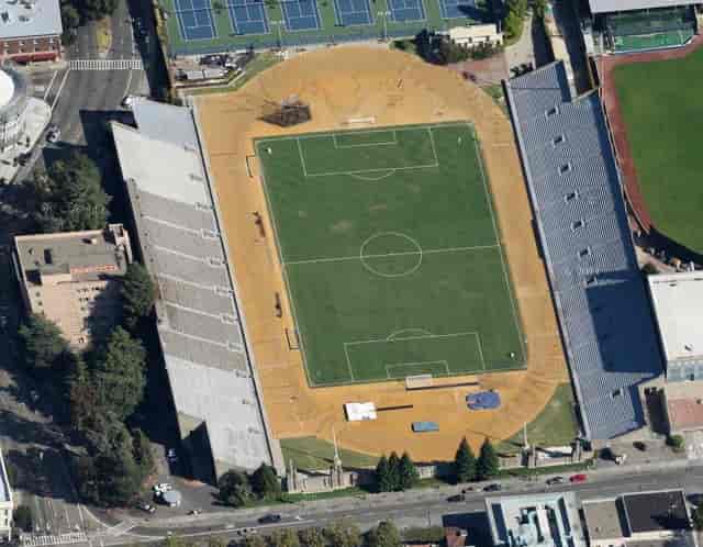 Goldman Field at Edwards Stadium: lush green turf for outdoor sports and community events.