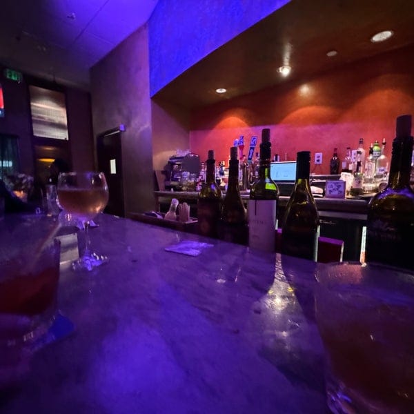 Colorful dinette at Sheba Piano Lounge, perfect for networking events and cocktail receptions.