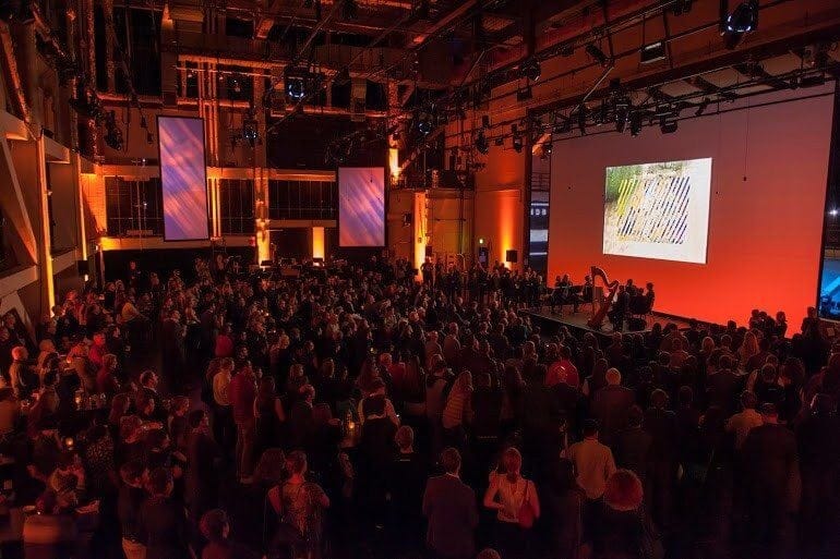 SoundBox at Davies Symphony Hall, vibrant event space for conferences and gala events.