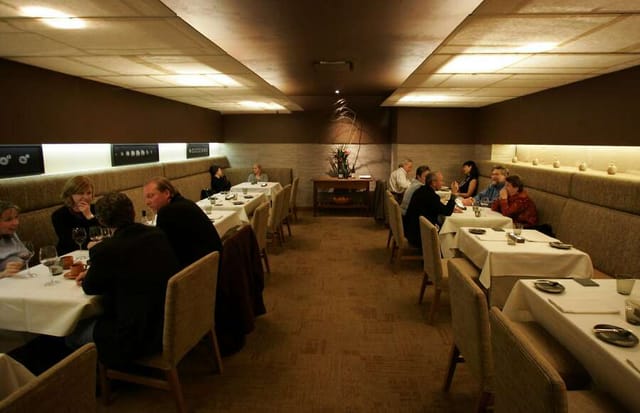 Private dining room at Delancey Street Restaurant, ideal for corporate meetings and events.