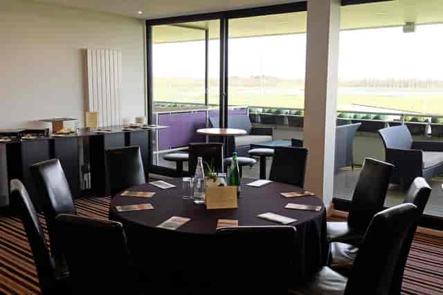 Double Box meeting space at Kempton Park Racecourse, ideal for networking and gatherings.