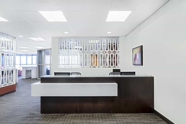 Modern reception area at Regus San Francisco, ideal for meetings and events.