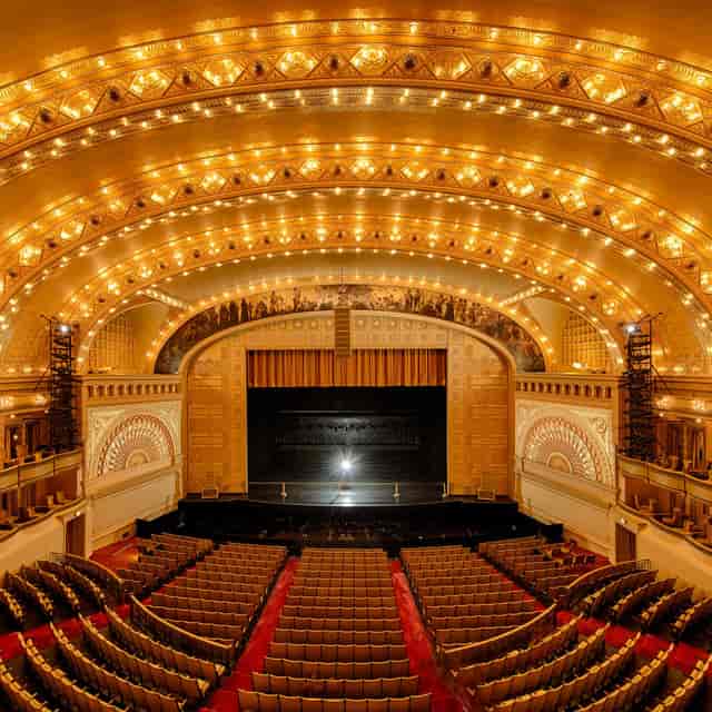 Larger Auditoriums at Landmark Opera Plaza Cinema, elegant venue for concerts and events.