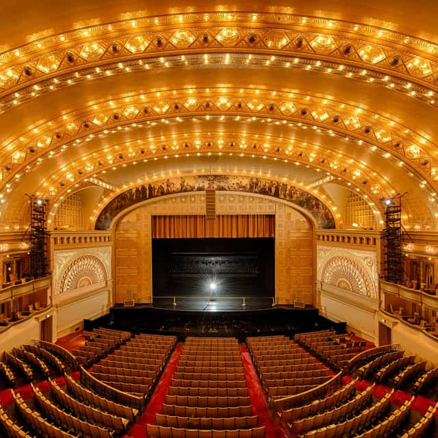 Larger Auditoriums at Landmark Opera Plaza Cinema, elegant venue for concerts and events.