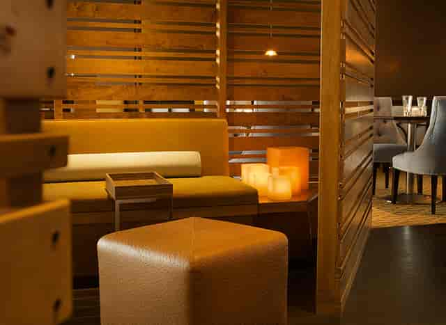 Cozy lounge at Second Story Restaurant, ideal for networking events and meetings.